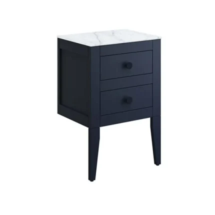 Alternative view of Crosswater Canvass Wall Mounted 2-Drawer Vanity Unit With Carrara Worktop & Legs