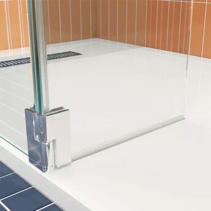 Alternative view of Brushed Steel Flipper Panel For Wetroom Screen