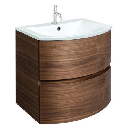 Alternative view of Crosswater Svelte 2-Drawer Wall Hung Vanity Unit With Ice White Glass Basin