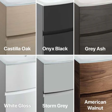 Alternative view of Crosswater Svelte 1000 Double Drawer Wall Hung Vanity Unit With Cast Mineral Marble Basin