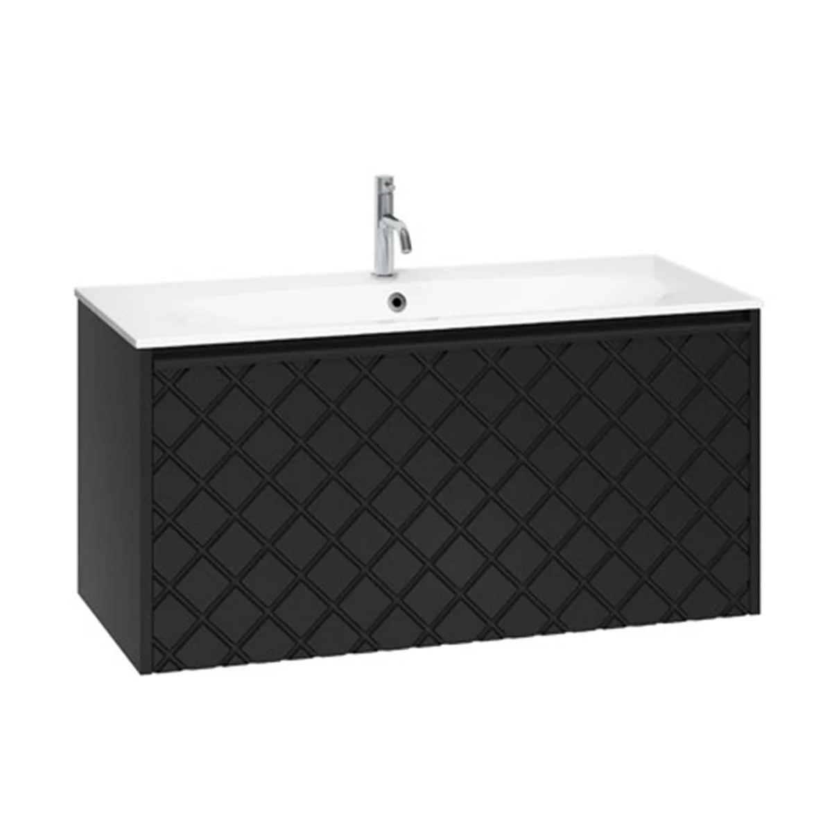 Crosswater Vergo 1-Drawer Wall Hung Vanity Unit With Cast Mineral Marble Basin