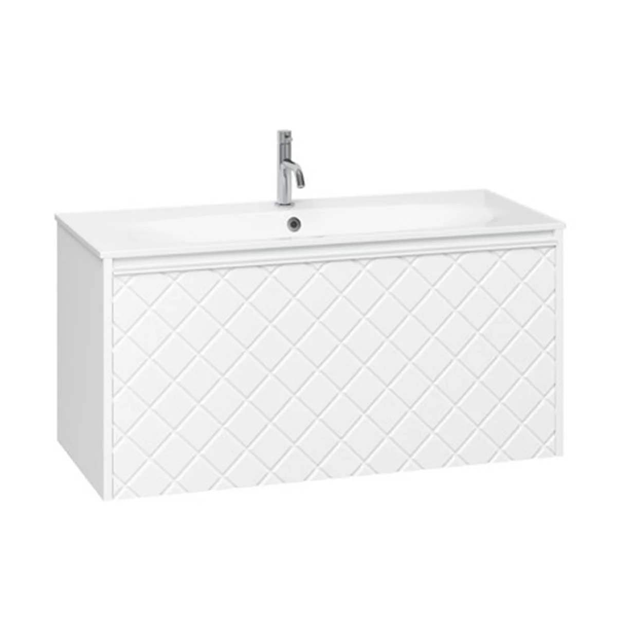Crosswater Vergo 1-Drawer Wall Hung Vanity Unit With Cast Mineral Marble Basin - Image 13