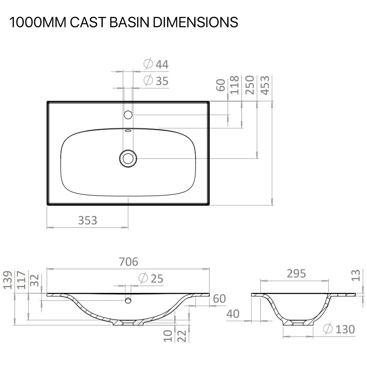 Crosswater Vergo 1-Drawer Wall Hung Vanity Unit With Cast Mineral Marble Basin - Image 16
