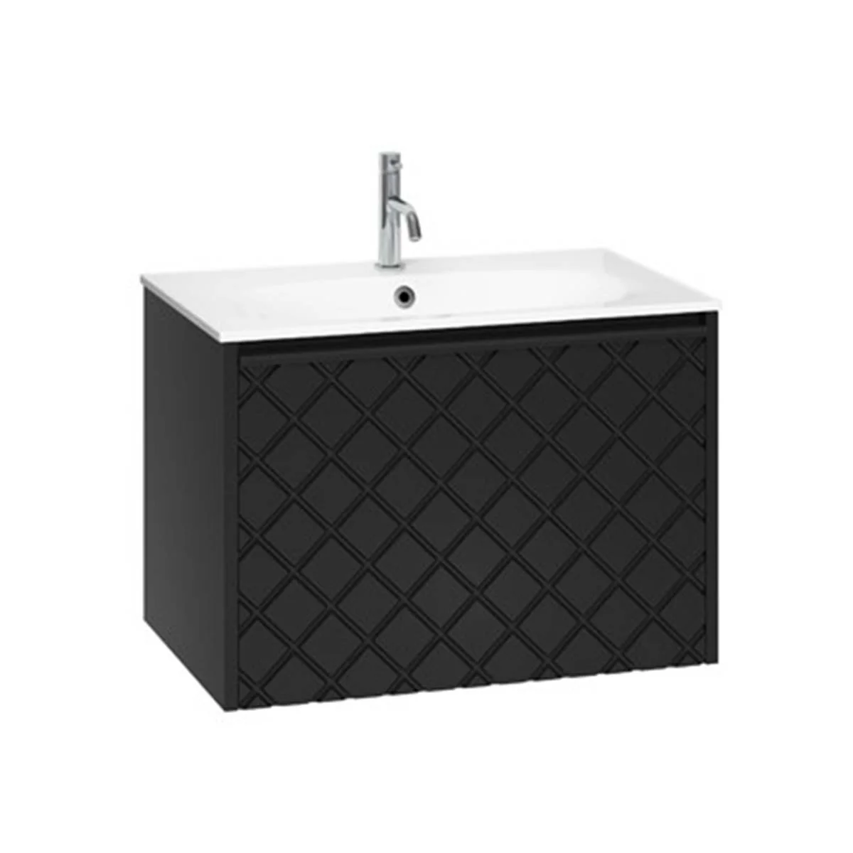 Crosswater Vergo 1-Drawer Wall Hung Vanity Unit With Cast Mineral Marble Basin - Image 7