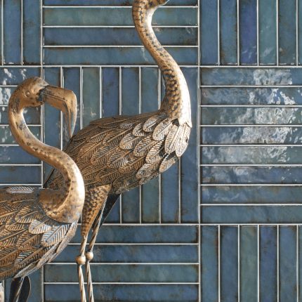 Brick Raku Turquoise 35x35