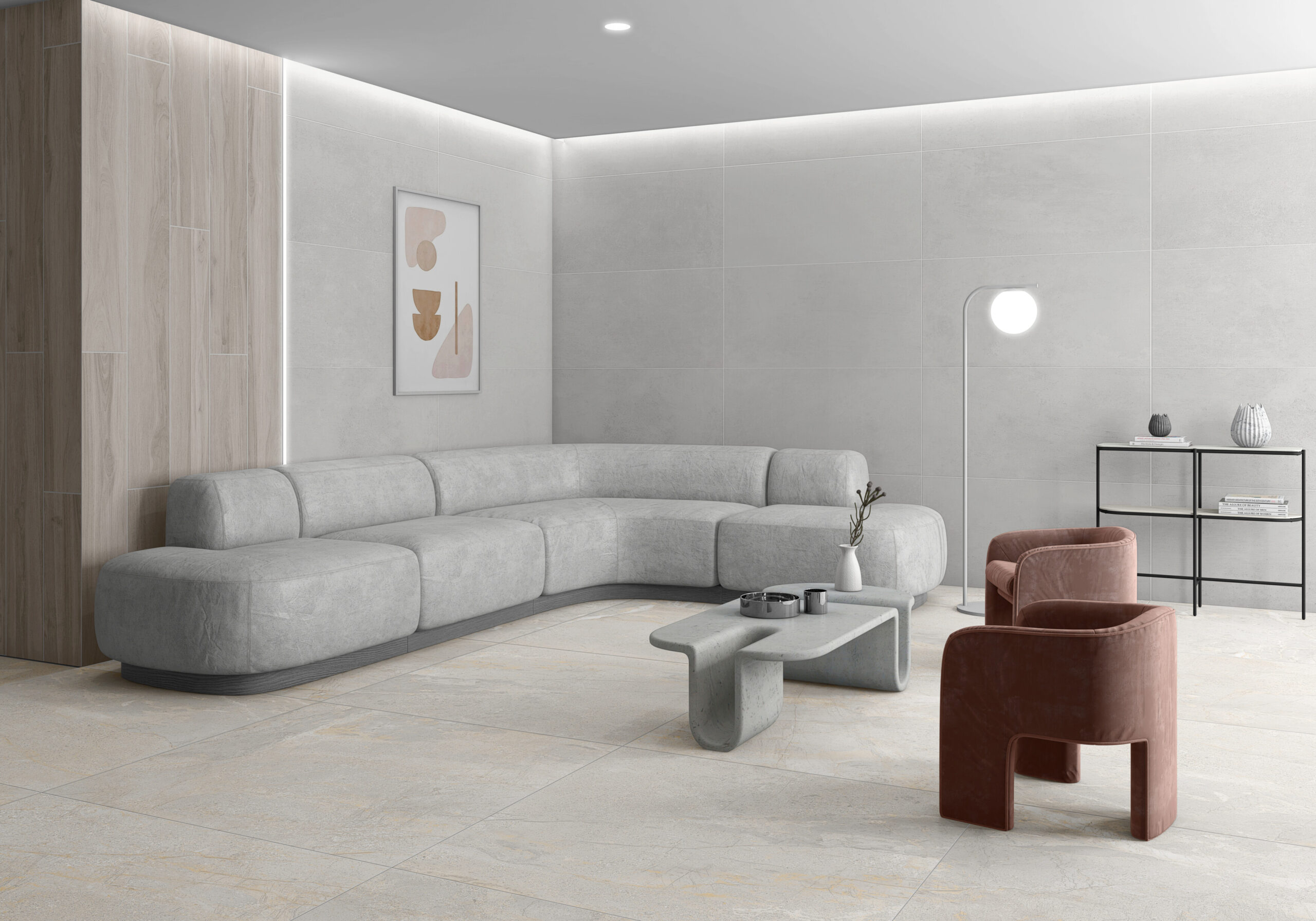 JOB LOT - 15 BOXES Origin Silver 22.5x180 Wood Effect Floor Tile (€10 per m2)