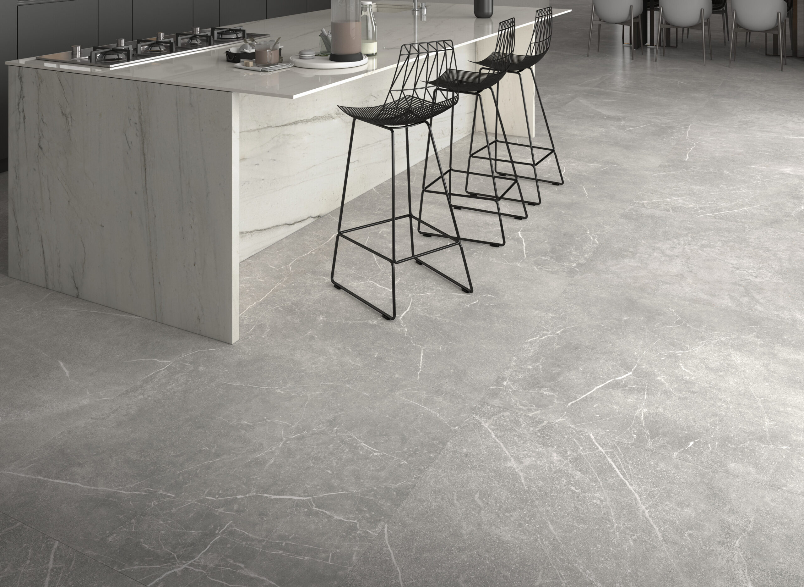 Soapstone Silver 75x75 POL