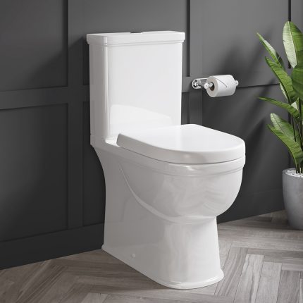 Alternative view of Farnham Fully Enclosed Toilet Pan, Cistern & Seat