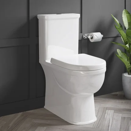 Alternative view of Farnham Fully Enclosed Toilet Pan, Cistern & Seat