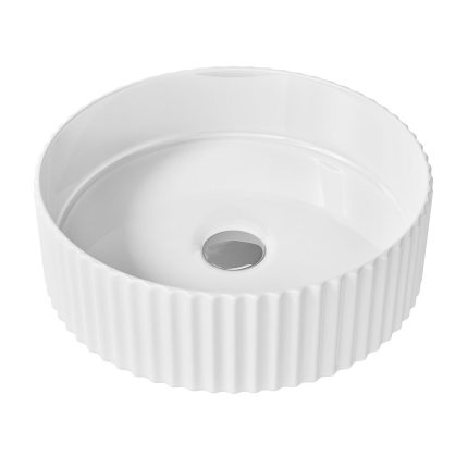 Faro Freestanding Ceramic Basin with Fluted Texture