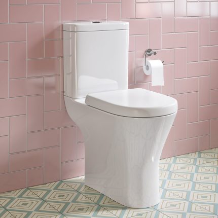 Alternative view of Preston Open Back Toilet Pan, Cistern & Seat
