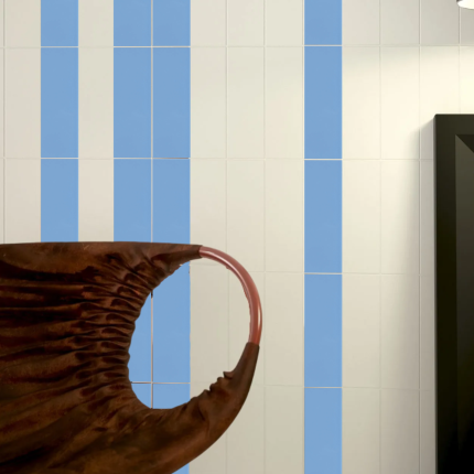 Flat Liso Azul Brillo 30x10