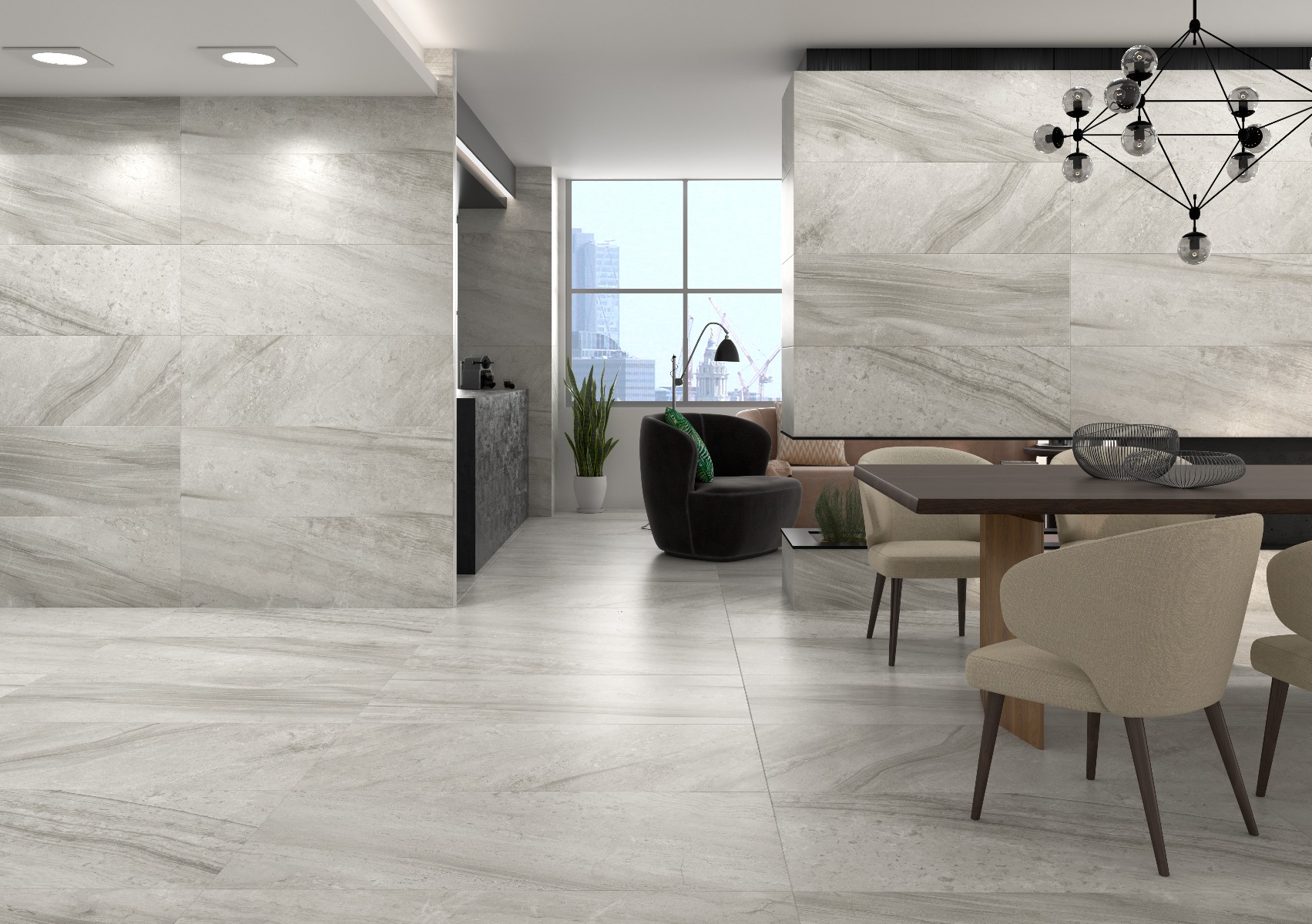 Litium Silver 75X75 NAT