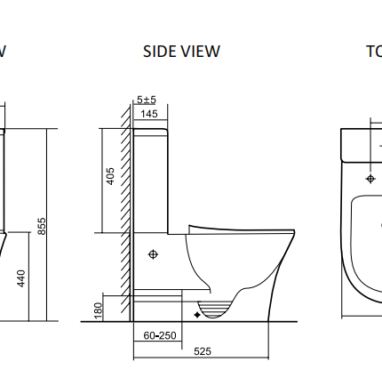 Alternative view of Ava Comfort Height Pan, Dual Button Flush Cistern & Seat ​