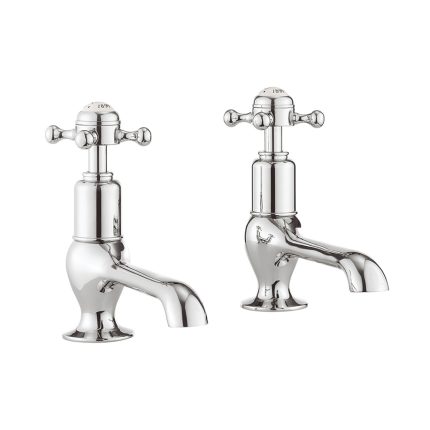 Crosswater Belgravia Crosshead Long Nose Basin Taps - Chrome