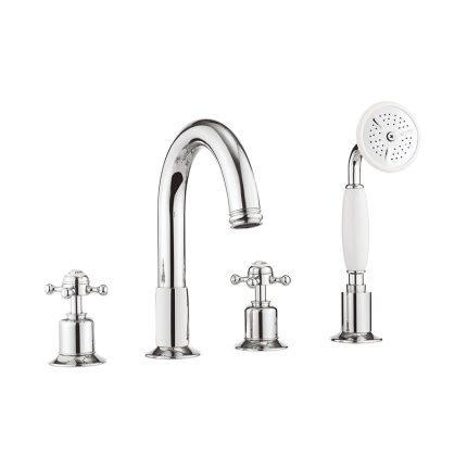 Belgravia Crosshead Bath 4 Hole Set With Kit