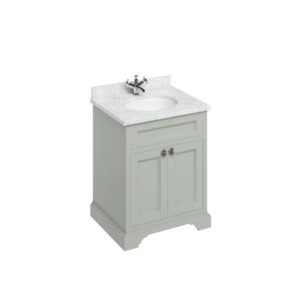 Alternative view of Freestanding 650 Olive Vanity Unit with Doors