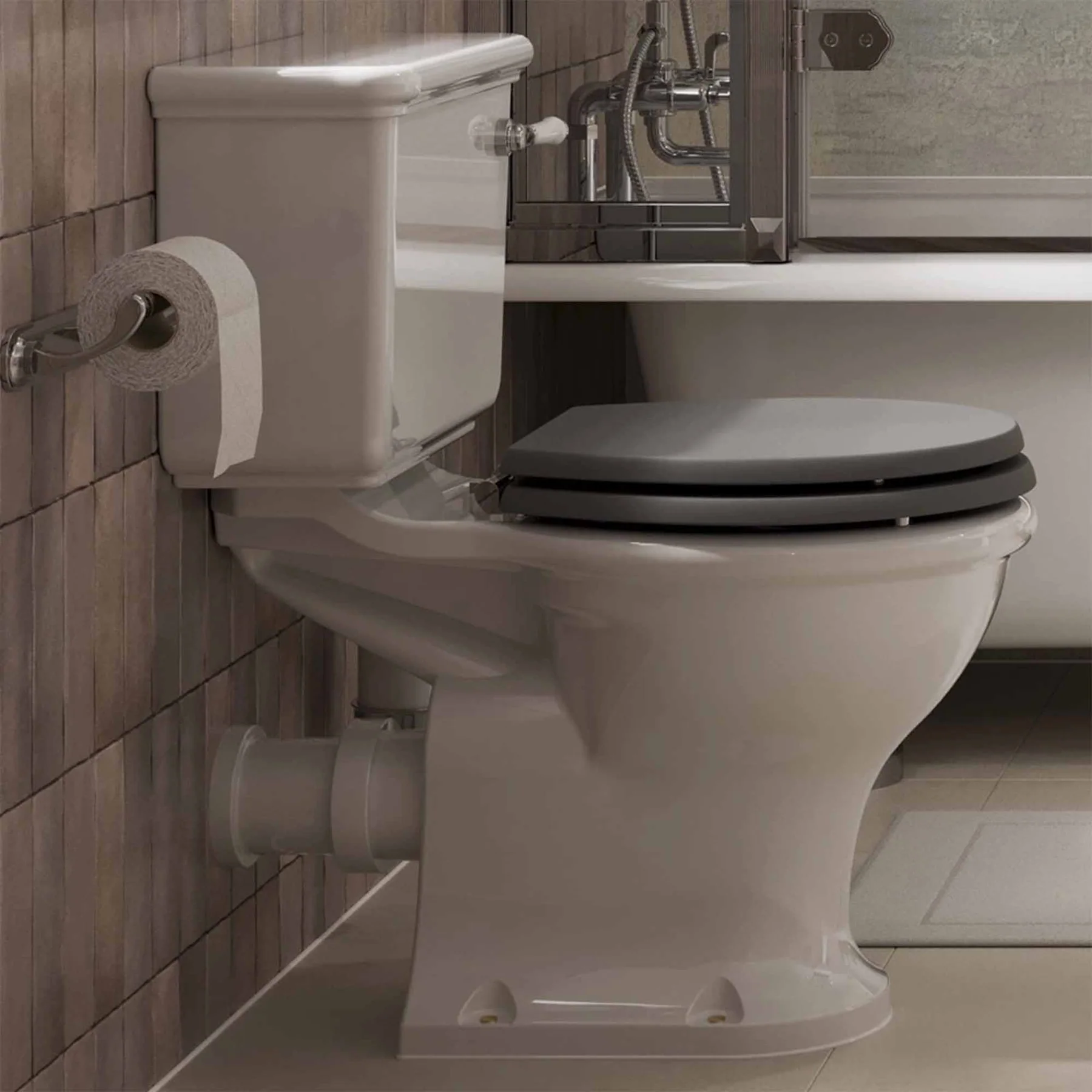Burlington Guild Rimless Standard Close Coupled Toilet Traditional - Image 5
