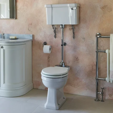 Alternative view of Burlington Medium-Level Toilet With Rimless WC Pan Traditional