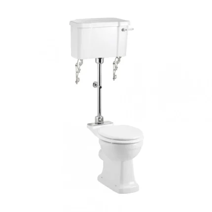 Alternative view of Burlington Regal Medium-Level Toilet With Comfort Height WC Pan Traditional