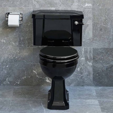 Alternative view of Burlington Jet Black Standard Close Coupled Toilet
