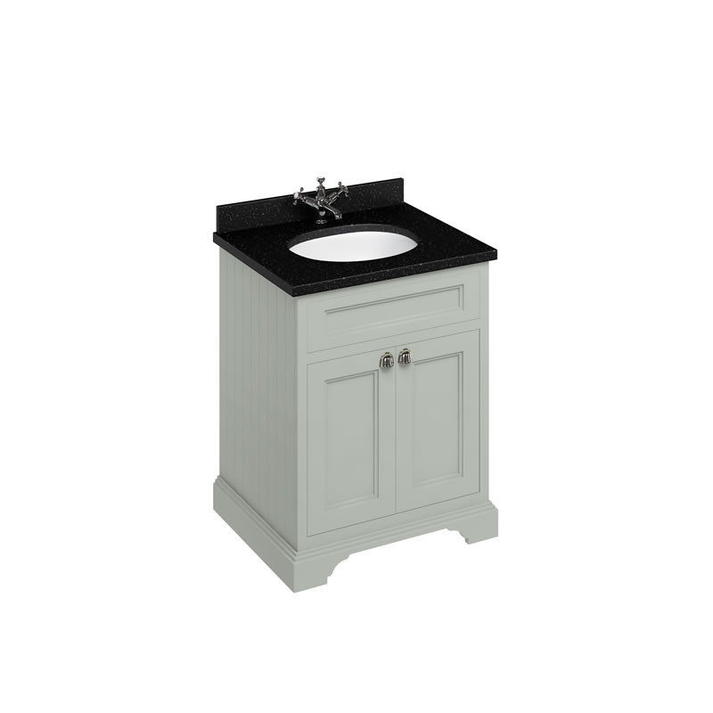 Freestanding 650 Olive Vanity Unit with Doors - Image 3
