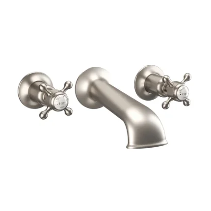 Alternative view of Crosswater Belgravia Crosshead Wall Mounted Bath Spout with Hot and Cold Taps