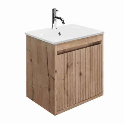 Crosswater Flute 470 Wall Mounted Cloakroom Vanity Unit & Basin