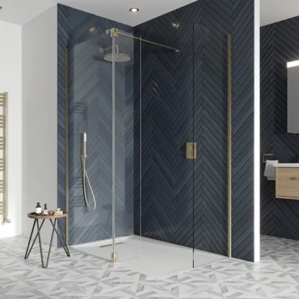 Alternative view of Crosswater GALLERY 10 Wetroom Shower Screen - Brushed Brass