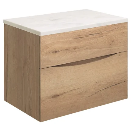 Alternative view of Crosswater Glide II 2-Drawer Wall Hung Vanity Unit With Carrara Marble Worktop