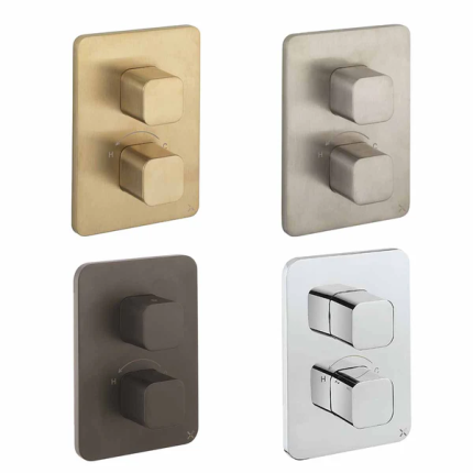 Crosswater Atoll/Glide II Crossbox 2 Outlet Trim Set
