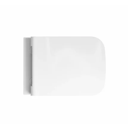 Alternative view of Crosswater Libra Rimless Back To Wall WC Pan With Slim Soft Close Square Toilet Seat - Gloss White