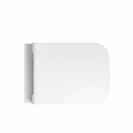 Alternative view of Crosswater Libra Rimless Wall Hung WC Pan With Slim Soft Close Toilet Seat - Matt White