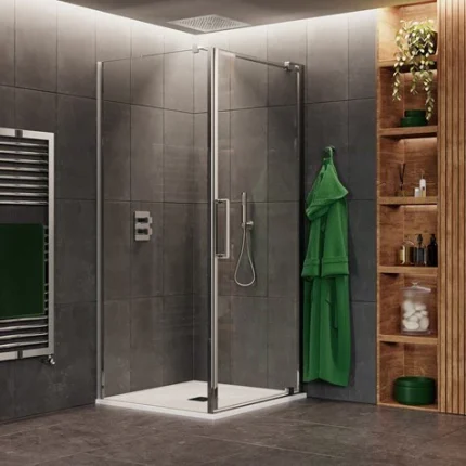 Alternative view of Crosswater OPTIX 10 Pivot Shower Door & Optional Side Panel