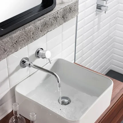 Alternative view of Crosswater Kai Lever Wall Mounted 2 Hole Basin Mixer