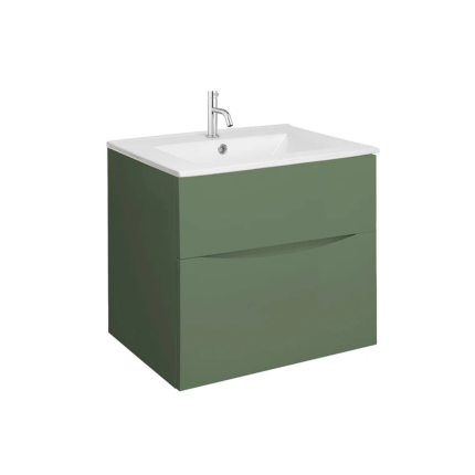 Crosswater Glide II 2-Drawer Wall Hung Vanity Unit With Ceramic Basin