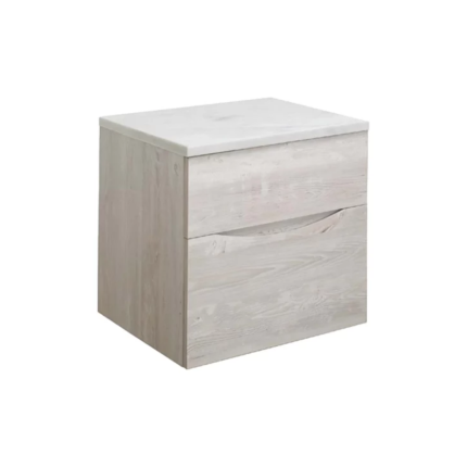 Crosswater Glide II 2-Drawer Wall Hung Vanity Unit With Carrara Marble Worktop