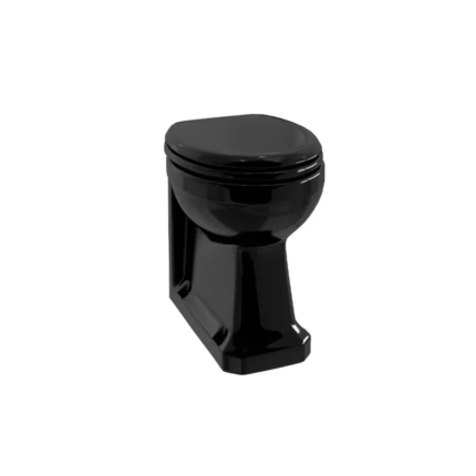 Burlington Jet Black Back To Wall Toilet Pan