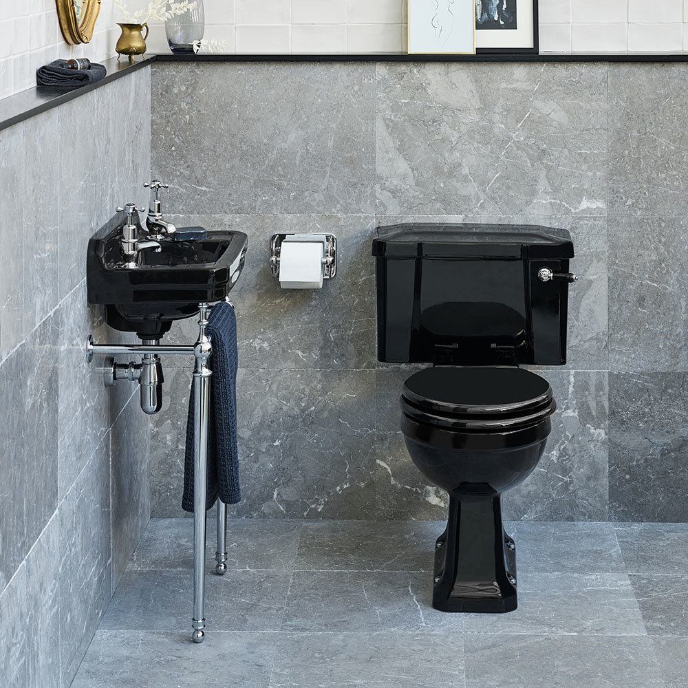 Burlington Jet Black Standard Close Coupled Toilet - Image 5