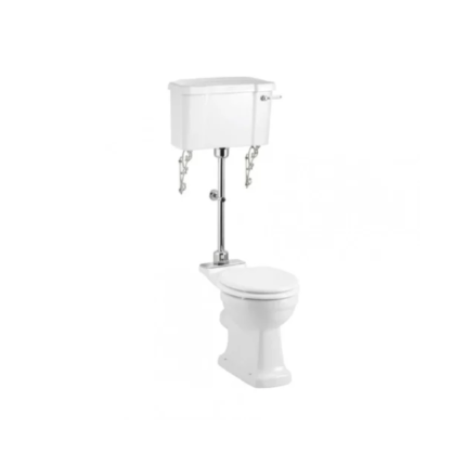 Burlington Regal Medium-Level Toilet With Comfort Height WC Pan Traditional
