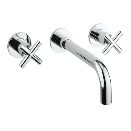 Crosswater MPRO Crosshead 3 Hole Wall Mounted Basin Mixer Tap