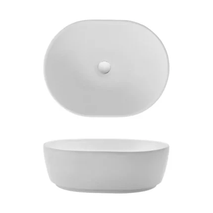 Alternative view of Crosswater Pearl Countertop Basin Gloss White