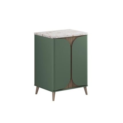 Tambour Floor Standing Vanity With Doors with Worktop