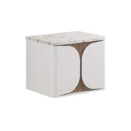 Tambour One Drawer Wall Hung Vanity with Worktop