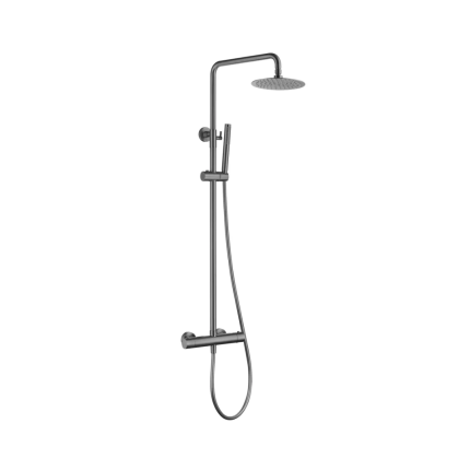Round Cool Touch Dual Function Shower - Gunmetal