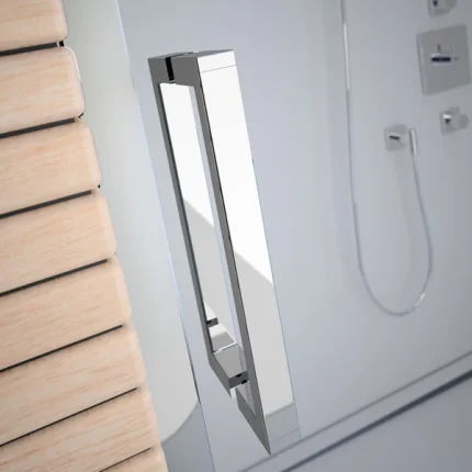 Alternative view of Merlyn 8 Series Frameless Sliding Shower Door - Chrome