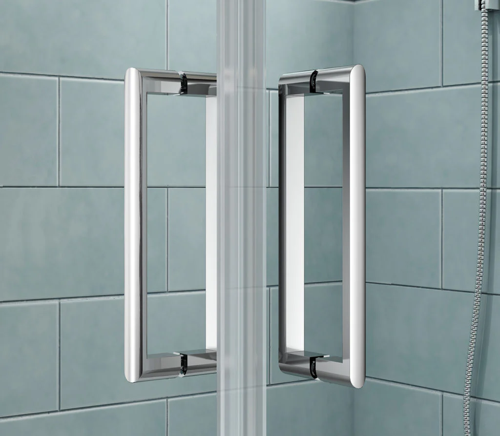 Merlyn 8 Series Frameless Pivot Shower Door With Side Panel - Image 3