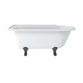 Burlington Hampton Back to Wall Showering Bath With Standard Feet