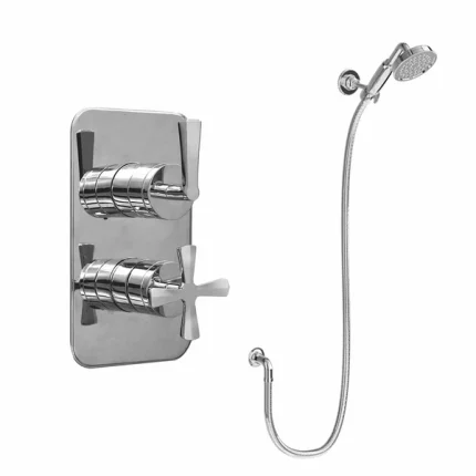 Burlington Riviera Thermostatic Shower Valve with Handset - Chrome