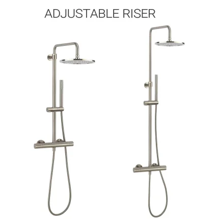 Alternative view of Crosswater Central Multifunction Thermostatic Shower Kit - Brushed Stainless Steel Effect